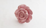 Ceramic big shabby chic pink rose 5.5cm door knob BN V6