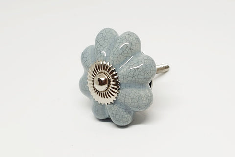 4cm ceramic grey vintage rustic style pumpkin 4cm door knobs pulls handles BN e2a