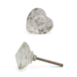 Shabby Chic 4.2cm Glass Heart Shape