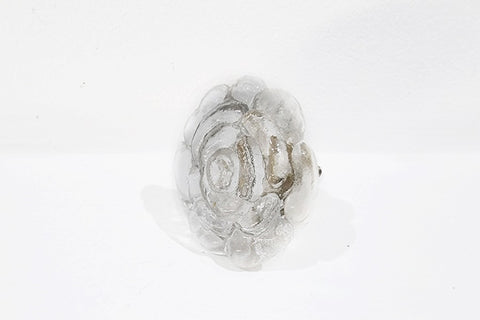 Glass shabby Chic 45mm clear rose flower crystal cut round door knob