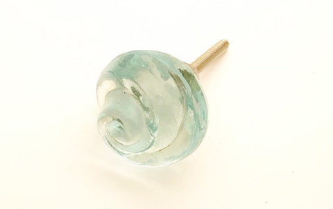 Glass unique shabby chic elegant pale aqua 4cm door knob H5