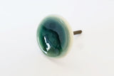 Ceramic bottle green unique design 4cm round door knob H16