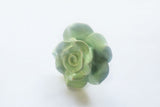 Ceramic beautiful shabby chic apple big green rose 5.5cm door knob BN V6