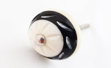 Bone beautiful unique vintage design flower round 4cm door knob EF1