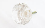 Glass big shabby chic clear natural crystal cut 5cm round door knob