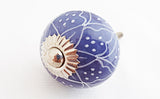 Ceramic lilach delicate floral design round 4cm door knob D14c