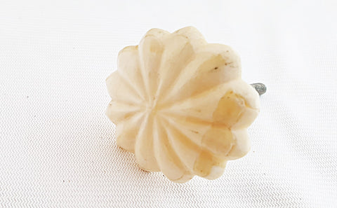 Bone shabby chic vintage flower design 4.5cm door knob
