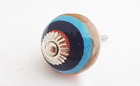 Ceramic colorful spiral 4cm round door knob