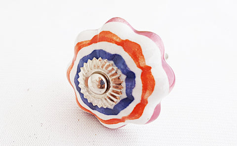 Ceramic colorful pumpkin 4cm door knob d19b
