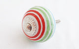 Ceramic colorful spiral 4cm round door knob SB