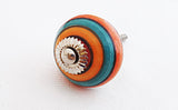 Ceramic colorful spiral 4cm round door knob