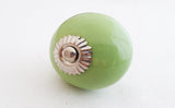 Ceramic apple green 4cm round door knob