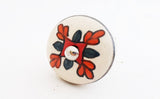 Ceramic Mexican aztec design 4cm round door knob E8