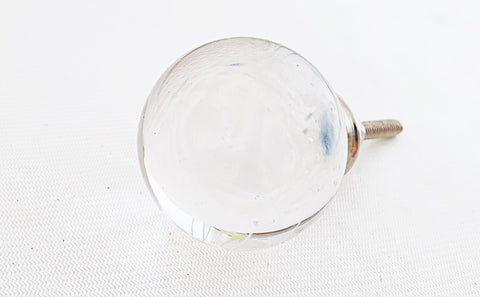 Glass clear crystal ball round 4cm clear door knob H5