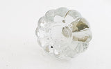 Glass shabby chic clear glass flower round 4cm door knob