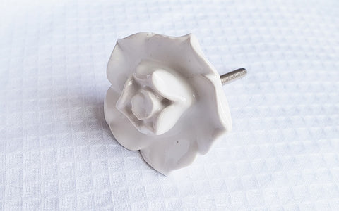 Ceramic big 5.5cm  shabby chic rose flower unique door knobs