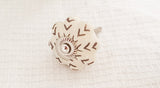 Ceramic unique cream white brown delicate decoration pumpkin 4cm door knob C1