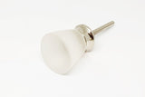 Glass elegant frosted clear shabby chic 3cm round long door knob CF1+