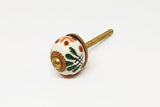 small 28mm ceramic brown green round door knobs pulls handles