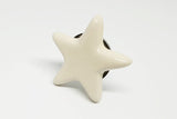 Ceramic  cream delicate star funky 4.5cm door knob pulls handles