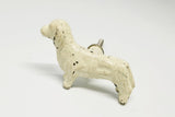 metal doggy vintage shabby chic style white dog 5cm round door knob pulls handles