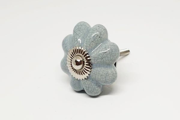 4cm ceramic grey vintage rustic style pumpkin 4cm door knobs pulls handles e2a