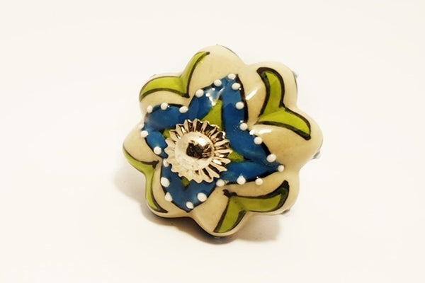 Ceramic green turquoise embossed unique pumpkin 4.5cm door knob pulls handles C2