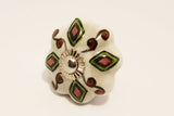 Ceramic purple green paisley pumpkin 4.5cm door knob pulls handles