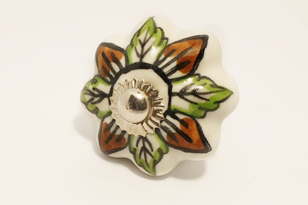 Ceramic green brown unique pumpkin 4.5cm door knob pulls handles C3