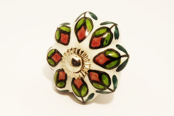Ceramic purple green white black unique pumpkin 4.5cm door knob pulls handles