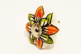Ceramic green orange unique pumpkin 4.5cm door knob pulls handles C3a