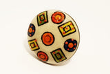 Ceramic colorful candy unique embossed floral round 4.5cm door knob pulls handles C6