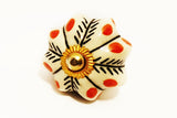 Ceramic black white red unique pumpkin 4.5cm door knob pulls handles