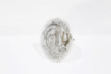Glass shabby Chic 45mm clear rose flower crystal cut round door knob SB
