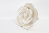 Ceramic beautiful shabby chic cream rose 4.5cm door knob