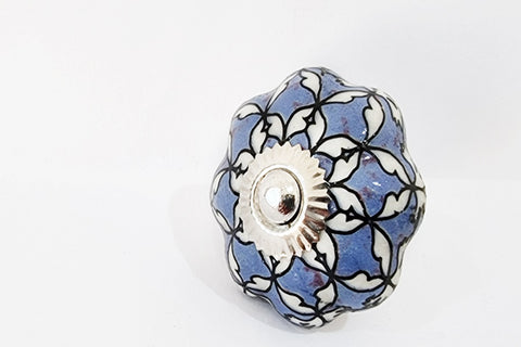 Ceramic lilach purple/blue delicate beautiful 4cm pumpkin door knobs G8