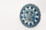Ceramic blue delicate print Moroccan style 4cm round door knobs DUB