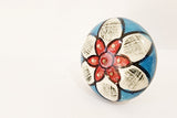 Ceramic aqua blue white red embossed 4cm round door knobs C18a