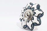 Ceramic elegant gray  white floral beautiful 4cm pumpkin door knobs G8