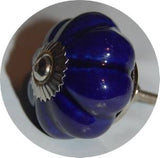 4cm Ceramic Royal Blue Pumpkin