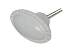 Ceramic White Embossed Oval 4cm Vintage Style 